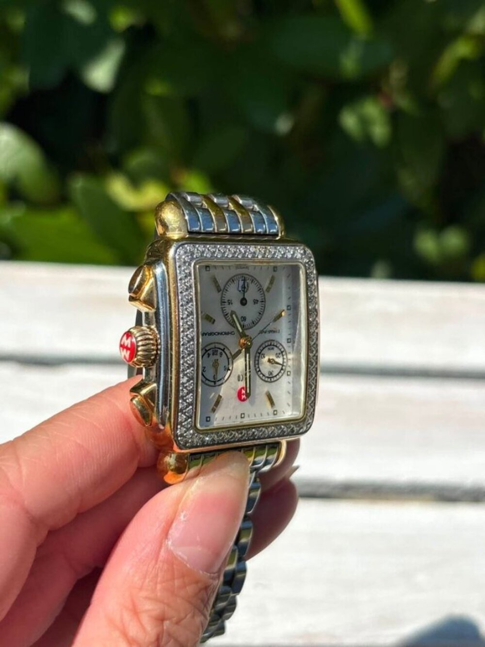 Michele Two-Tone Signature Deco Watch - Picture 5 of 16